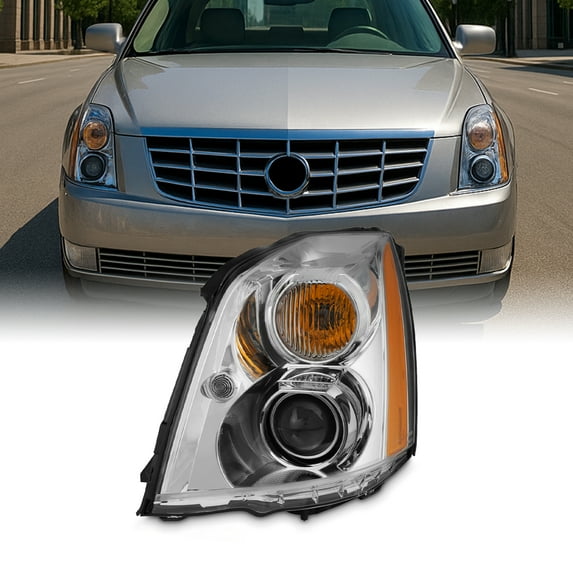AKKON - Fits 2006-2011 Cadillac DTS [HID/Xenon Type] Projector Chrome Headlight Driver Left Side Re-use HID Kit