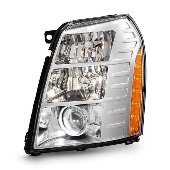 AKKON - Fits 2007-2014 CADILLAC Escalade ESV 07-13 EXT [HID/Xenon Ballast] Projector Chrome Headlight Driver Left Side