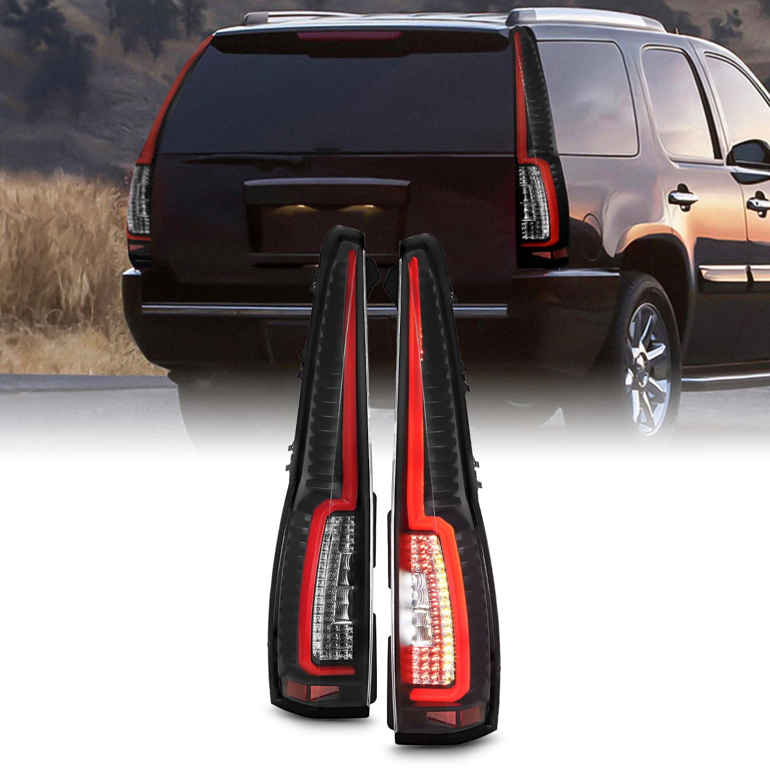 ANPART Towing Mirrors Pair For Chevy Avalanche, Silverado, Suburban, Tahoe, GMC Yukon, Sierra (2007-2013) - Power, Heated, Turn Signal
