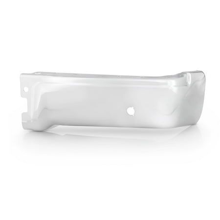 AKKON - Fits 2009-2014 Ford F-150 StyleSide Chrome Steel Rear Bumper Face Bar End Caps w/ Parking Sensor Holes Passenger Right