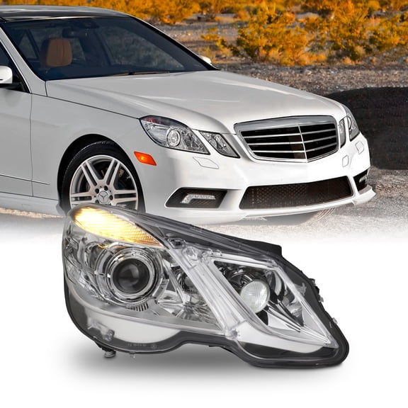 AKKON - Fits 2010-2013 Mercedes Benz E350 E550 Sedan/Wagon [HID/Xenon Type] Projector w/ AFS Chrome Headlight Passenger