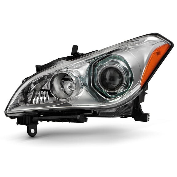 AKKON - Fits 2011-2013 Infiniti M37 M56 2014 Q70 [HID/Xenon] w/o AFS Projector Chrome Headlight Driver Left Side Replacement