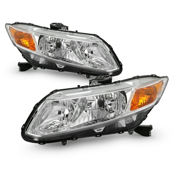 AKKON - Fits 2012-2015 Honda Civic 4Door Sedan 12-13 Civic 2Door Coupe Headlights Headlamp Left+Right Pair