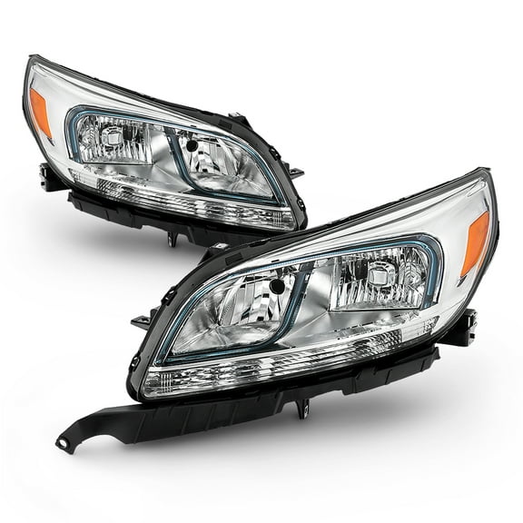 AKKON - Fits 2013 2014 2015 Chevy Malibu LS 2016 Malibu Limited Sedan Halogen Headlight Driver Left+Passenger Right Pair