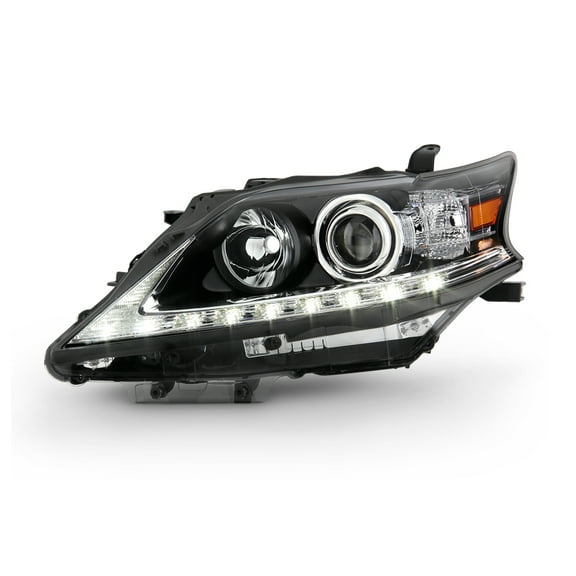 AKKON - Fits 2013-2015 Lexus RX350 RX450h [HID/Xenon] Non-AFS Projector Black Headlight w/ LED Light Bar DRL Driver Left Side