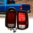 thumbnail image 1 of AKKON - Fits 2009-2018 RAM 1500/2500/3500 LED Signal Side Marker Red Smoked Tail Brake Lights Pair +Wire Harness, 1 of 7