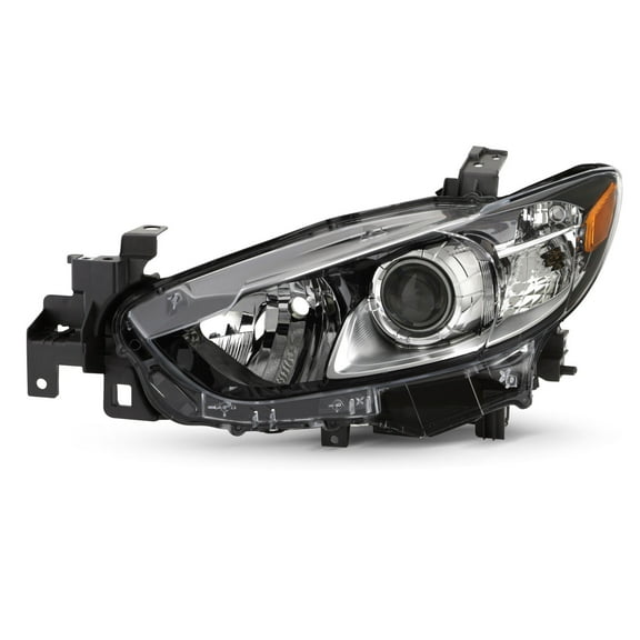 AKKON - Fits 2014 2015 2016 2017 Mazda 6 Sedan [Halogen Type] Projector Black Headlight Driver Left Side Headlamp