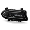 thumbnail image 1 of AKKON - Fits 2015-2021 Dodge Charger [Halogen Type] Projector Black Headlight Passenger Right w/LED DRL Running+Signal w/o Logo, 1 of 6