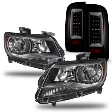 Bryght Left Driver Side Headlight Assembly – For 2015-2022 Chevy Colorado, Black Housing Halogen