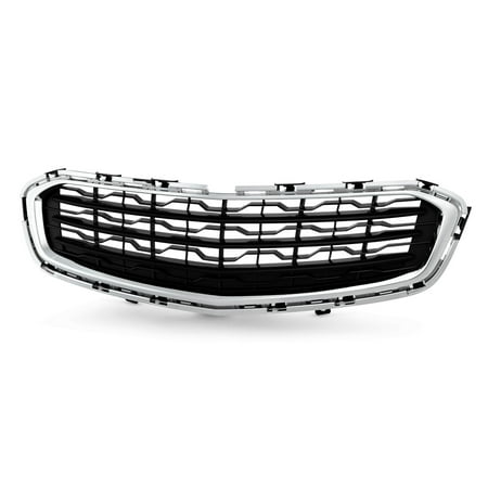 AKKON - Fits 2015 Chevy Cruze 2016 Cruze Limited Front Center Grille Assembly Chrome / Black Molding ABS Plastic Replacement