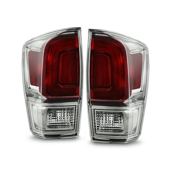 AKKON - Fits 2016 2017 2018 2019 2020 Toyota Tacoma Limited Model Smoked Clear Len Tail Lights Brake Lamp Pair Driver+Passenger