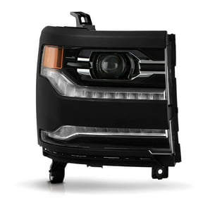 AKKON - Fits 2016 2017 2018 Chevy Silverado 1500 2019 1500LD FULL-LED [Projector High/Low Beam] Black Headlight Passenger Right
