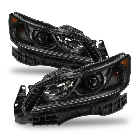 AKKON - Fits 2016-2017 Honda Accord LX 4Door Sedan Projector Black Headlights Pair Driver+Passenger Replacement 16 17