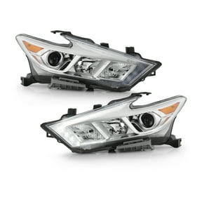 AKKON - Fits 2016-2018 Maxima S SL SV Sedan LED DRL Running Turn Signal Chrome [Halogen Type] Headlights Pair Driver + Passenger