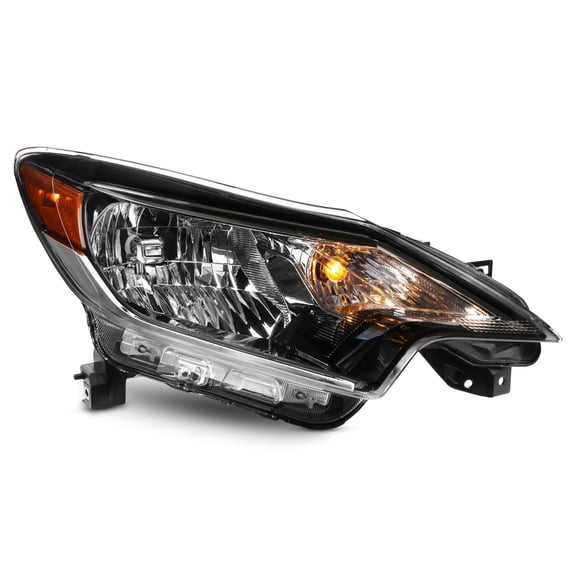 AKKON - Fits 2017 2018 2019 Nissan Versa Note Black Headlight Headlamp Passenger Right Side Replacement 17 18 19