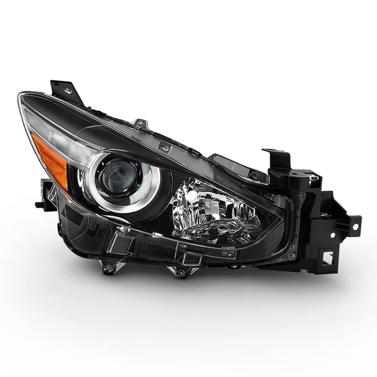 Front Halogen Projector Headlight – Driver Side For 2017-2018 Mazda 3 Sedan & Hatchback (Mexico Built)