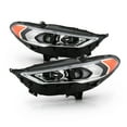 thumbnail image 1 of AKKON - Fits 2017-2019 Ford Fusion [Halogen Type] Chrome Projector Headlights LED DRL w/Sequential Signal + Signature Lighting, 1 of 6