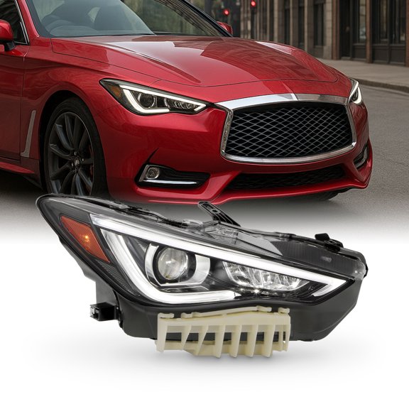 AKKON - Fits 2017-2022 Infiniti Q60 Projector Headlight Passenge Right w/AFS with Adaptive+LED DRL Running Turn Signal