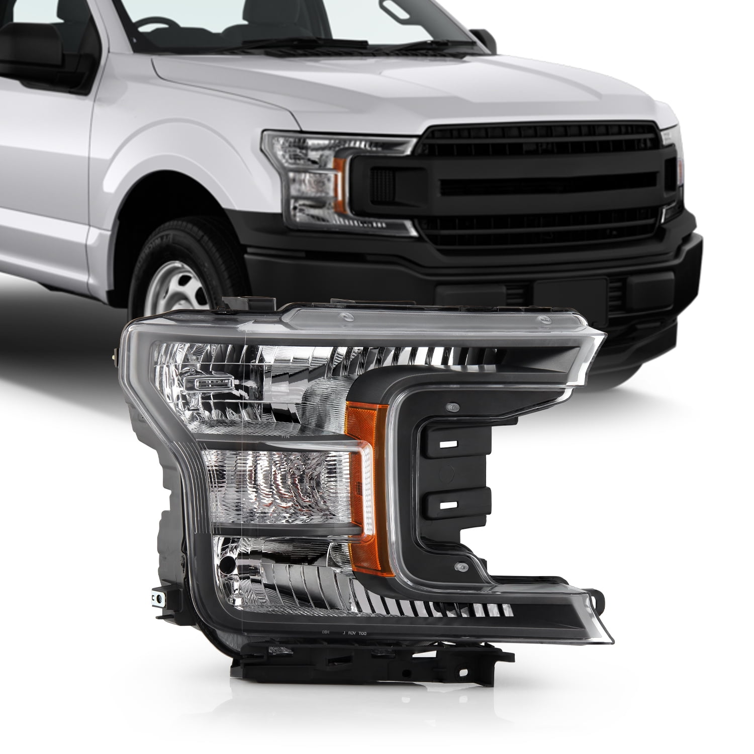 AKKON - Fits 2018 2019 2020 Ford F-150 Pickup Truck [Halogen Type