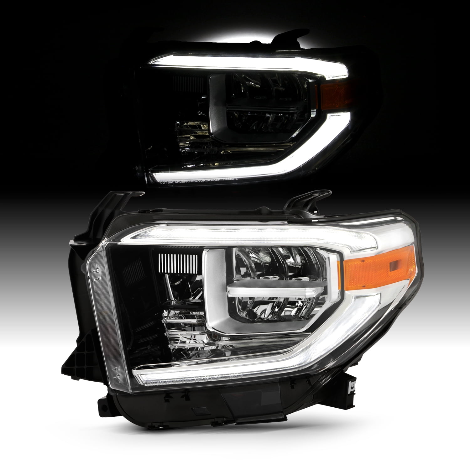 AKKON - For Toyota Tundra Pickup Black Full LED Reverse Turn