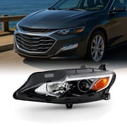 AKKON - Fits 2019-2021 Chevy Malibu [Halogen Type] Projector Chrome Headlights Driver Left Side Replacement 19 20