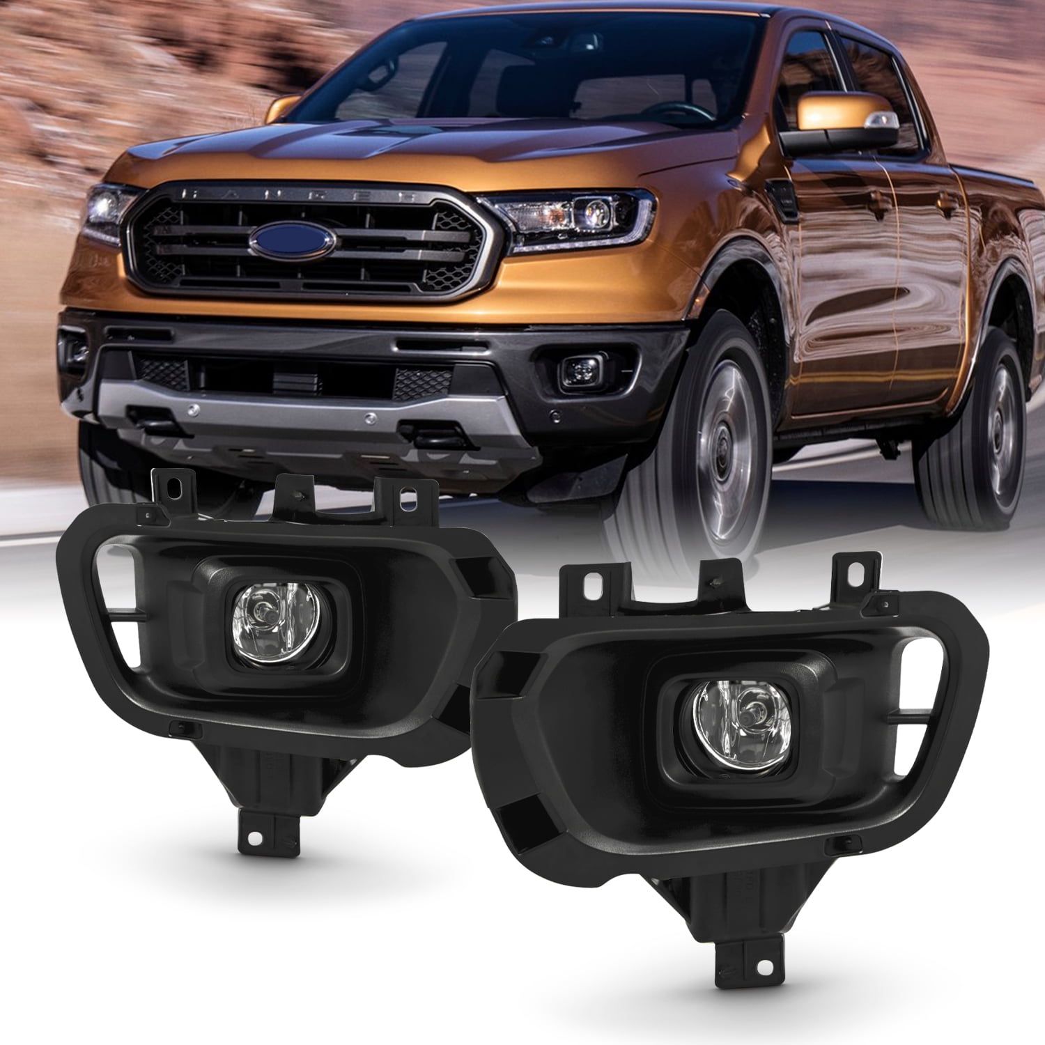 AKKON - Fits 2019-2023 Ford Ranger [Halogen Type] Fog Lights Driving ...