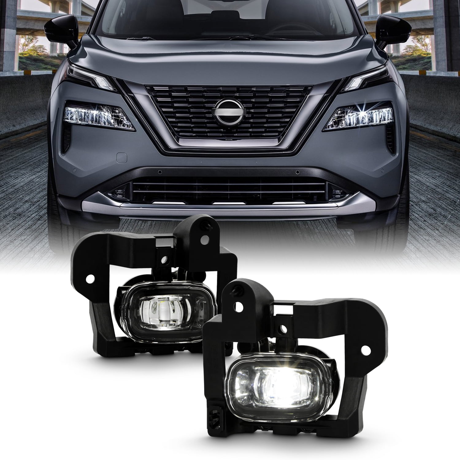For Nssan Rogue 2021-2023 Fog Lghts LED DRL w/Swtch Wrng set LH+RH | eBay