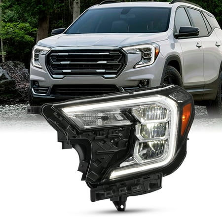 AKKON - Fits 2022-2024 GMC Terrain SLE/SLT Full LED DRL Reflector Type Headlight Driver Left Side Replacement 22 23 24