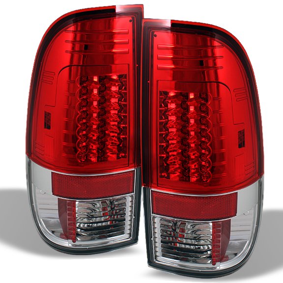 AKKON - Fits 97-03 F150 | 1999-2007 F250 F350 F450 F550 Superduty Styleside Model Pickup G2 LED Red Tail Lights Brake Pair