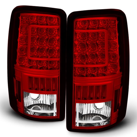 AKKON - For 00-06 Suburban Tahoe Yukon XL Denali Liftgate Model Style G2 Red Clear LED Tail Lights Brake Lamps