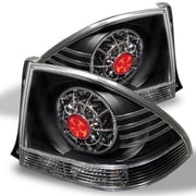 AKKON - For 01-05 Lexus IS300 Altezza 4 Doors Sedan Black Bezel LED Tail Lights Brake Lamps Outer Piece Pair