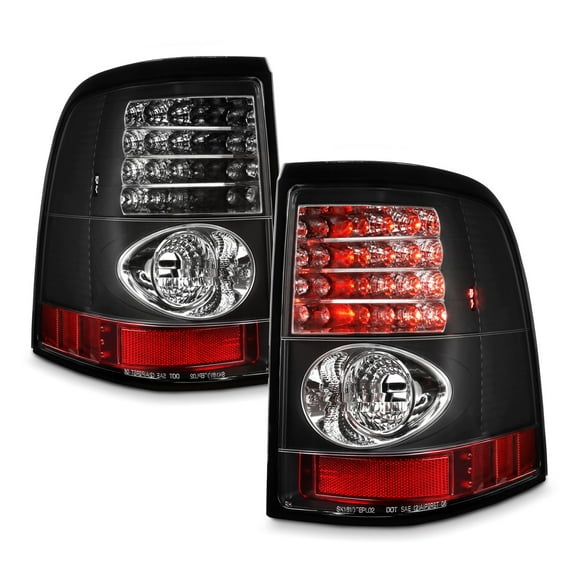 AKKON - For 02-05 Ford Explorer 4DR U152 SUV Black Housing LED Tail Brake light Assembly Driver and Passenger Side