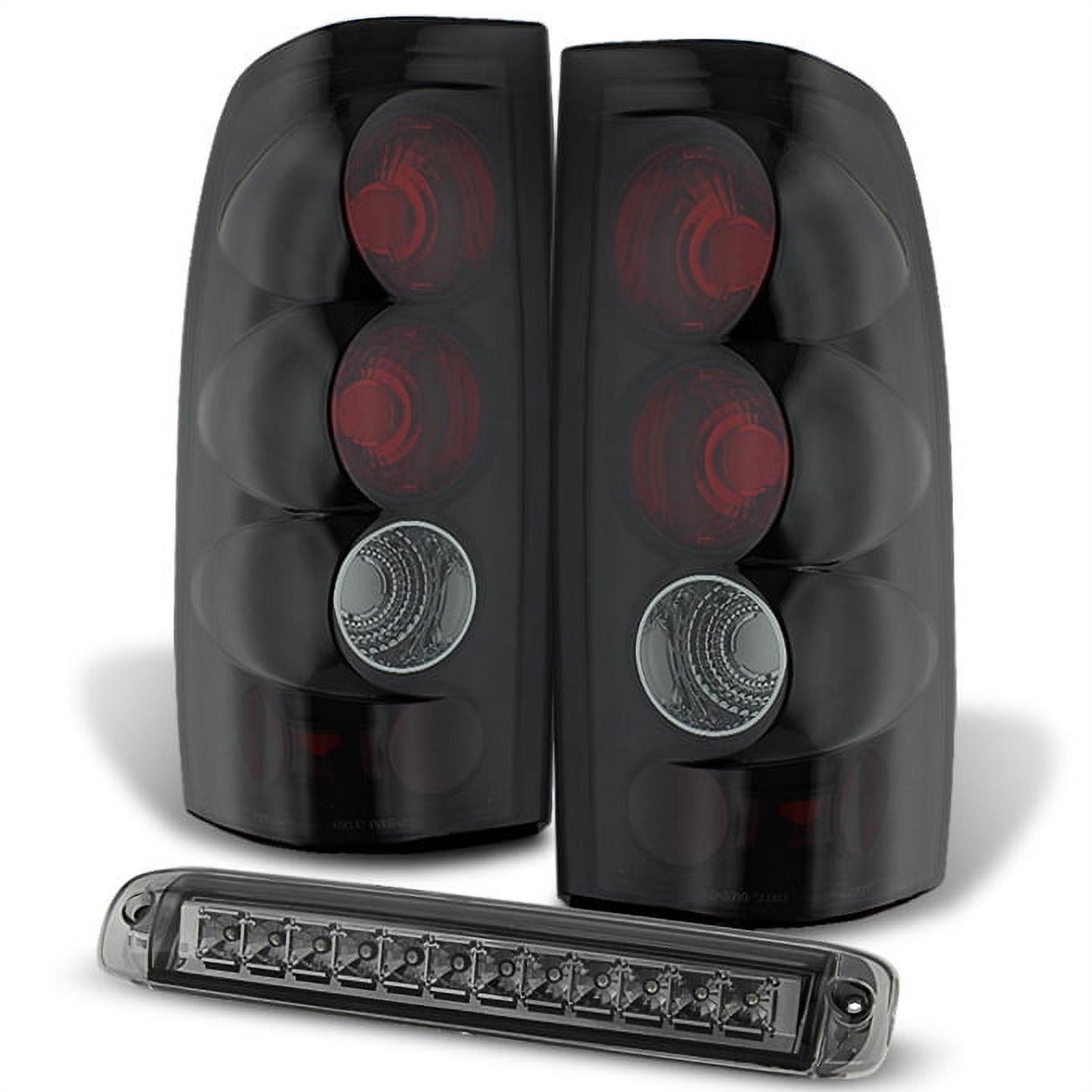 AKKON Black V2 LED Tail Lights Pair For 2003-2006 Chevy Silverado / GMC Sierra 1500-3500 (Fleetside) - DOT/SAE Approved