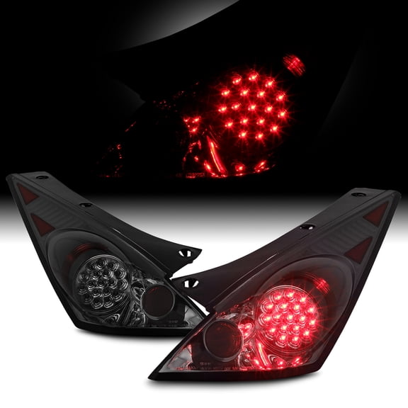 AKKON - For 03-05 350Z Fairlady Z Z33 Sport Coupe JDM Smoke Rear Tail Light Brake Lamps Replacement Left + Right