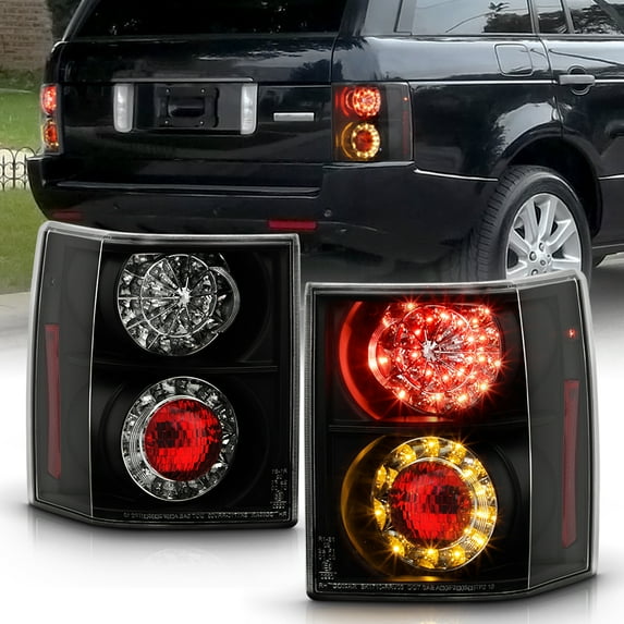 AKKON - For 03-05 Land Rover Ranger Rover HSE Model Only Rear Black LED Tail Lights Brake Lamps Replacement