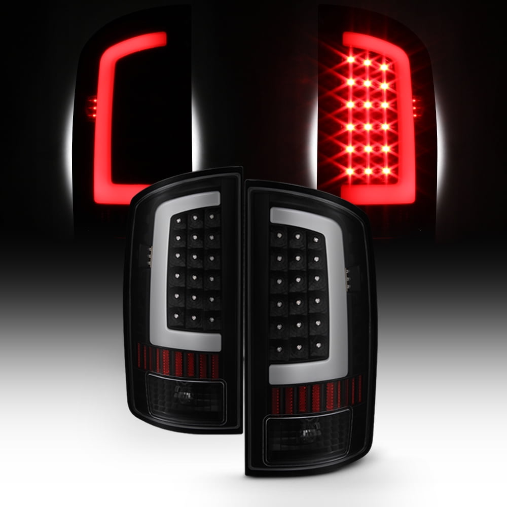 Dodge Tail Lights Pair Of Black LED Tail Lights For 2002-2006 Dodge Ram 1500 /2500/3500 – Clear Lens, Smoked Housing Smoked Tail Lights - Foto 8