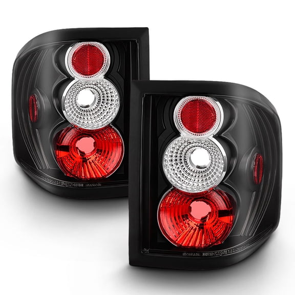 AKKON - For 04-08 Ford F150 Flareside Model Pickup Truck Black Bezel Tail Lights Brake Lamps Replacement Pair