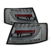 AKKON - For 05-08 Audi A6 A6 Quattro Smoke Light Tube Design LED Tail Lights FOR OE LED TAIL LIGHT MODEL