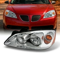 AKKON - For 05-08 Pontiac G6 Chrome Bezel Driver Left Side Headlight Direct Replacement Lamp Replacement