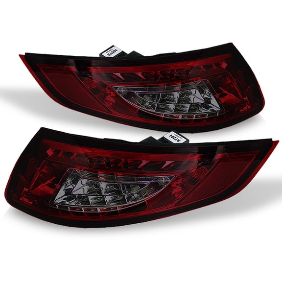 AKKON - For 05-08 Porsche 997 911 Carrera / GT / Targa Red Smoked Full LED Tail Lights Brake Lamps Left + Right