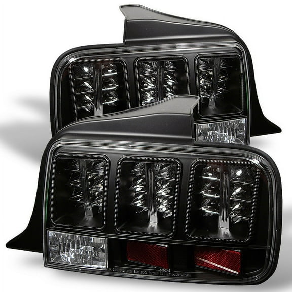 AKKON - For 05-09 Ford Mustang Black Housing LED Tail Brake Light Lamp Assembly Driver and Passenger Side