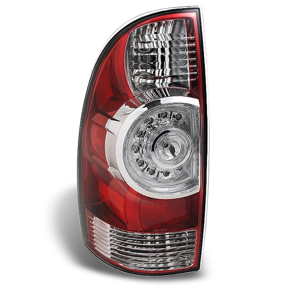 AKKON - For 05-15 Toyota Tacoma Pickup Truck Red Clear Rear Tail Lights Brake Lamps Driver Left Side Replacement