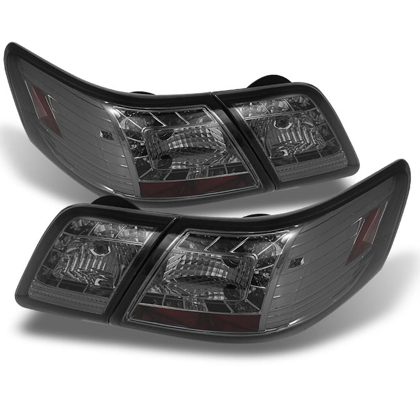 AKKON - For 07-09 Camry Base CE LE SE SLE Model Smoke Smoked Black LED Tail Lights Brake Lamps 4pcs Replacement