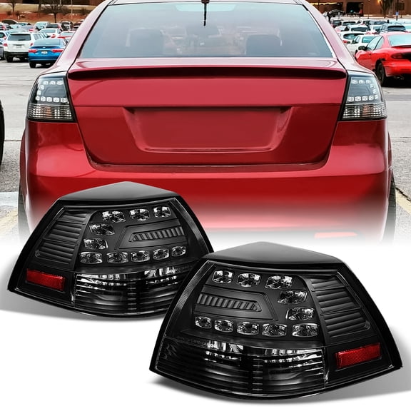 AKKON - For 08-09 Pontiac G8 GT GXP Sport Sedan Rear Black Bezel LED Tail Lights Brake Lamps Replacement Pair