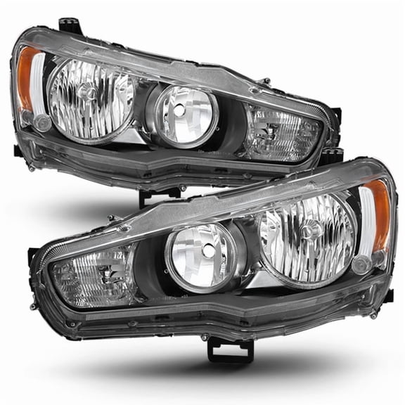 AKKON - For 08-17 Mit Mitsubishi Lancer Evolution EVO X Factory Style Headlight Lamps Assembly Driver and Passenger Side