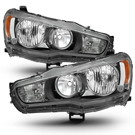 AKKON - For 08-17 Mit Mitsubishi Lancer Evolution EVO X Factory Style Headlight Lamps Assembly Driver and Passenger Side