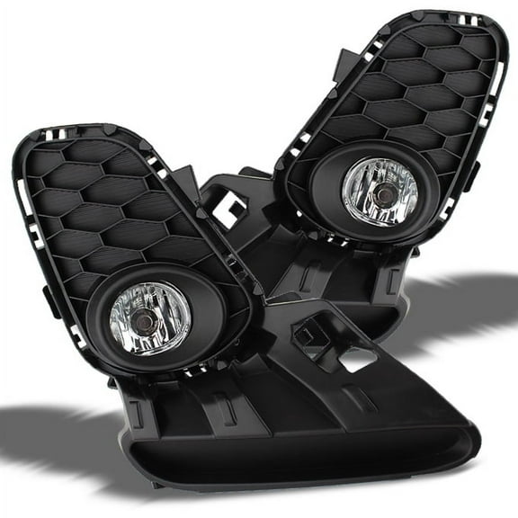 AKKON - For 12-13 Mazda 3 Mazda 3 Sedan/Wagon 4-Door Clear Fog Lights Driver/Passenger Lamps with Switch/Bulbs/Bezel