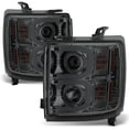 thumbnail image 1 of AKKON - For 15 16 17 18 19 Chevy Silverado Heavy Duty Smoked Smoke Dual LED DRL Projector Replacement Headlights Lamp, 1 of 7
