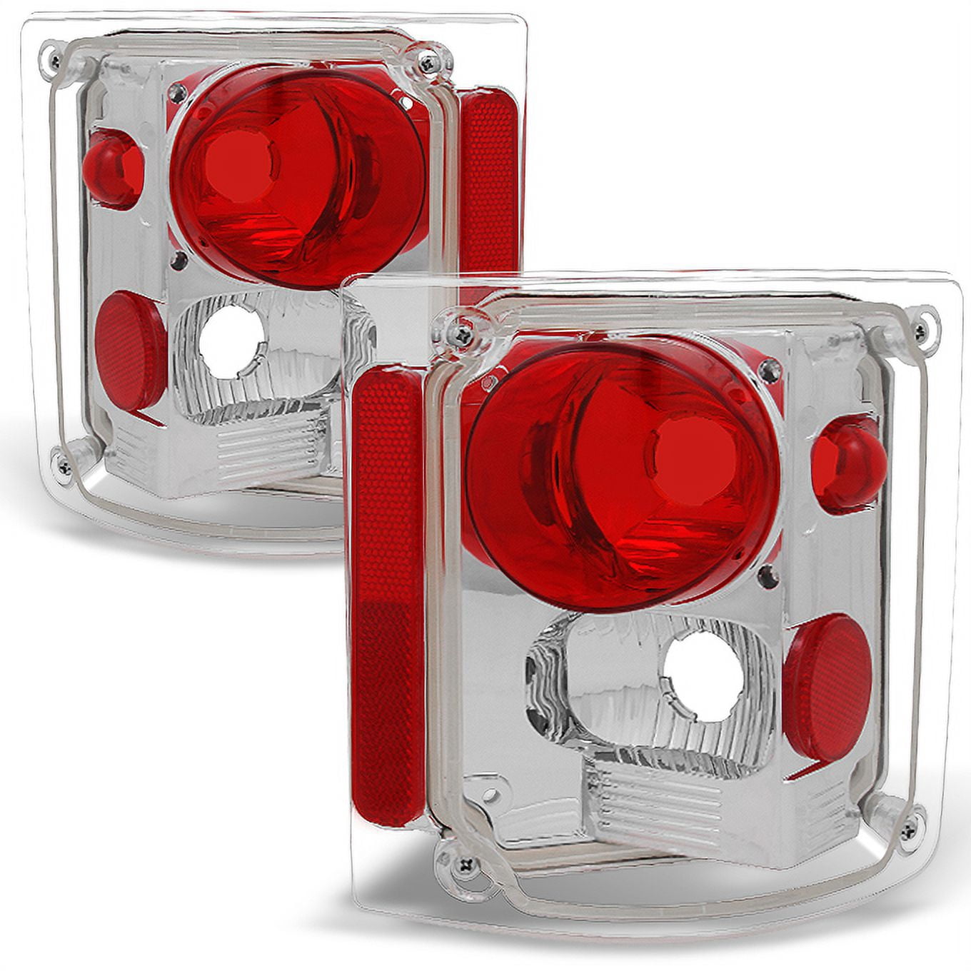 EAGLE EYES Black LED Tail Light Set W/ 3rd Brake Light For 94-04 Chevy S10 GMC Sonoma