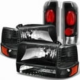 thumbnail image 1 of AKKON - For 1992 1993 1994 1995 1996 Ford Bronco F150 F250 F350 Black Headlights & Tail Lights Replacement Pair, 1 of 7